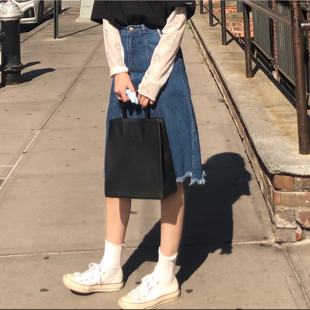 Cute Denim Midi Skirt